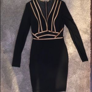 Black and gold dress midi size small Midi